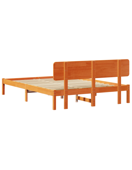 Struttura del letto Cera marrone 206.5 x 165.5 x 74 cm