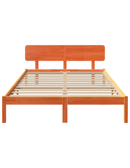 Struttura del letto Cera marrone 206.5 x 165.5 x 74 cm