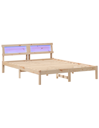 Struttura del letto Marrone 150 x 200 cm Pino massello
