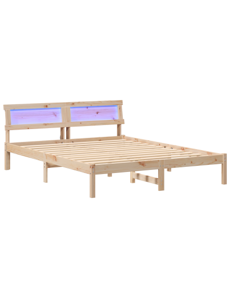 Struttura del letto Marrone 150 x 200 cm Pino massello