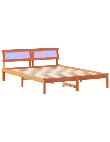 Struttura del letto Cera marrone 160 x 200 cm Legno di pino