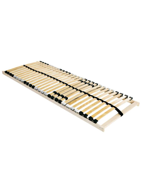Base a doghe Marrone 90 x 190 cm Legno massello di faggio