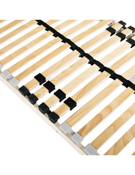 Base a doghe Marrone 90 x 190 cm Legno massello di faggio