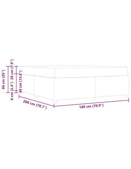 Struttura del letto con materasso Talpa 180 x 200 cm Tessuto