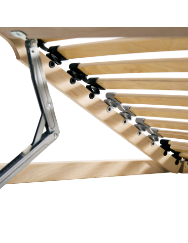 Base a doghe Marrone 70 x 190 cm Legno massello di faggio