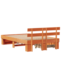 Struttura del letto Marrone cerato 120 x 190 cm Pino massello