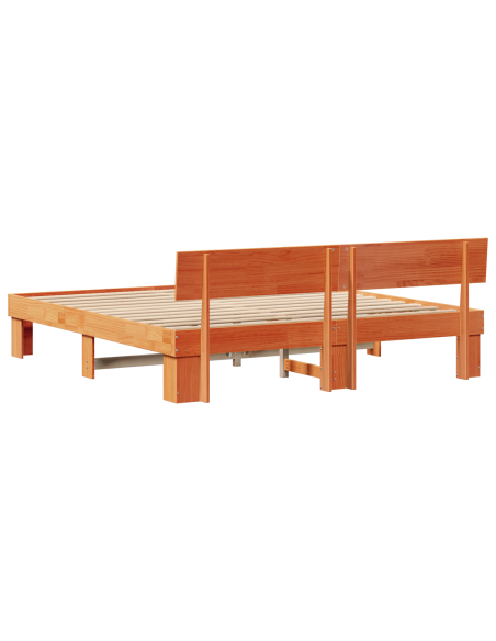 Struttura del letto Marrone cerato 200 x 200 cm Pino massello