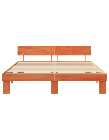 Struttura del letto Marrone cerato 200 x 200 cm Pino massello