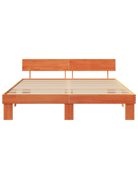 Struttura del letto Marrone cerato 200 x 200 cm Pino massello
