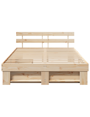 Struttura del letto Marrone 160 x 200 cm Pino massello