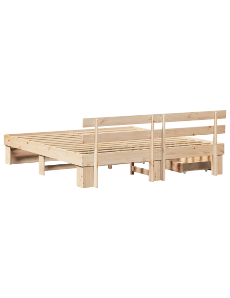 Struttura del letto Marrone 180 x 200 cm Legno di pino massello