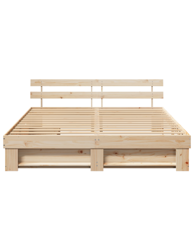 Struttura del letto Marrone 180 x 200 cm Pino massello