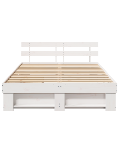 Struttura del letto Bianco 140 x 200 cm Pino massello