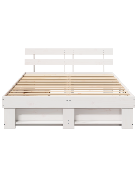 Struttura del letto Bianco 140 x 200 cm Pino massello