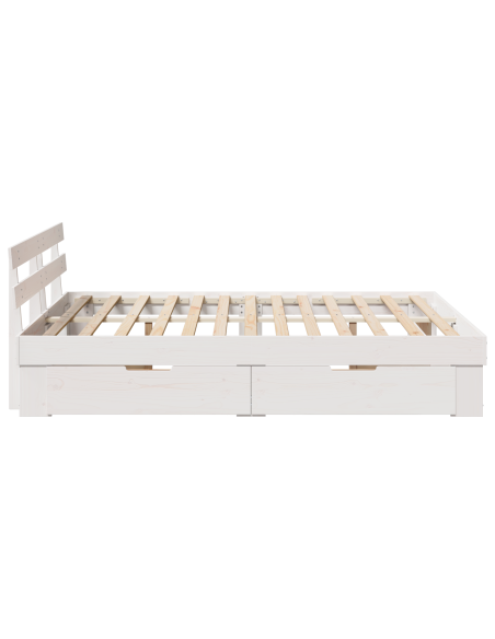 Struttura del letto Bianco 140 x 200 cm Legno di pino