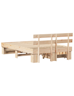 Struttura del letto Marrone 120 x 200 cm Pino massello