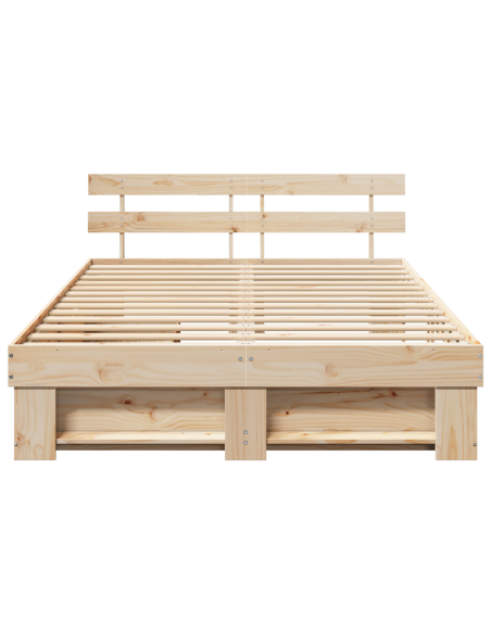 Struttura del letto Marrone 140 x 200 cm Pino massello