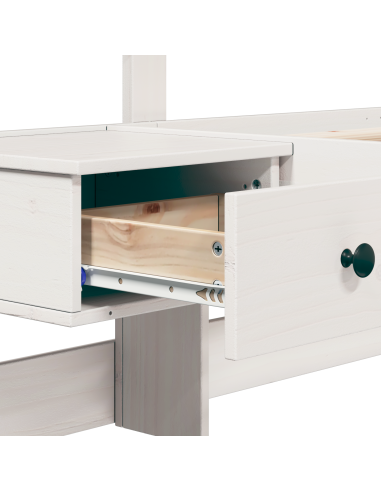 Struttura del letto Bianco 120 x 200 cm Pino massello