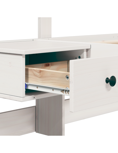 Struttura del letto Bianco 200 x 200 cm Pino massello