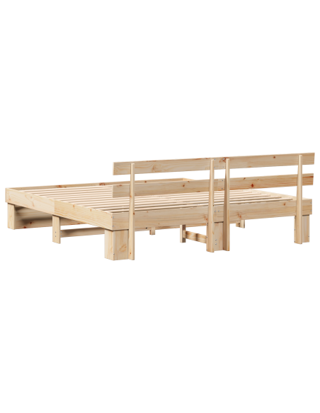 Struttura del letto Marrone 180 x 200 cm Legno di pino massello