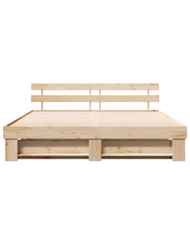 Struttura del letto Marrone 180 x 200 cm Pino massello