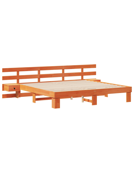 Struttura del letto Marrone 180 x 200 cm Legno massello