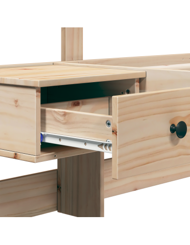 Struttura del letto Marrone 160 x 200 cm Pino massello