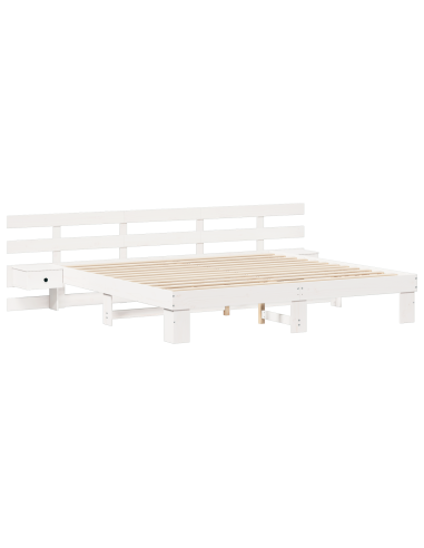 Struttura del letto Bianco 180 x 200 cm Pino massello