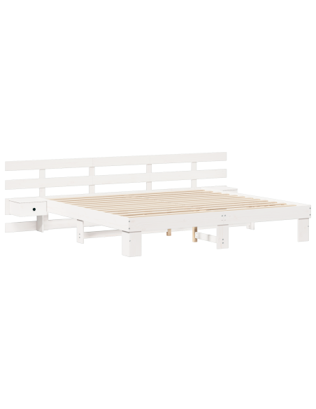 Struttura del letto Bianco 180 x 200 cm Pino massello