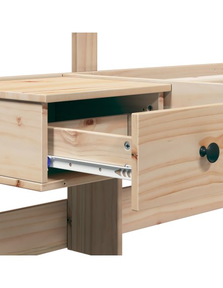 Struttura del letto Marrone 180 x 200 cm Pino massello