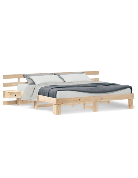 Struttura del letto Marrone 180 x 200 cm Legno massello