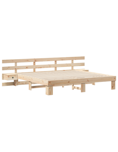 Struttura del letto Marrone 180 x 200 cm Pino massello