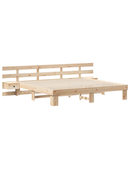 Struttura del letto Marrone 180 x 200 cm Pino massello