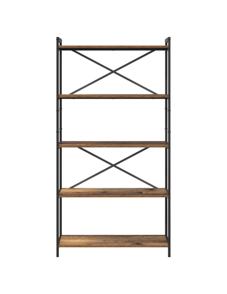 Libreria Legno vecchio 80 x 30 x 153 cm Legno e acciaio