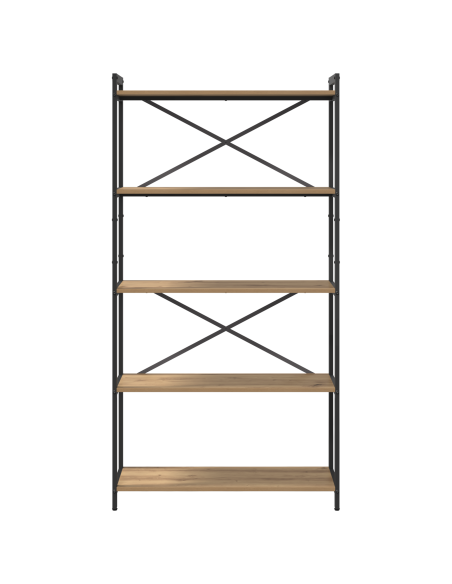 Libreria rovere artigianale 80 x 30 x 153 cm Legno multistrato