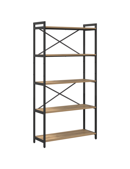 Libreria rovere artigianale 80 x 30 x 153 cm Legno multistrato