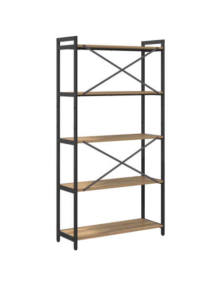 Libreria rovere artigianale 80 x 30 x 153 cm Legno multistrato
