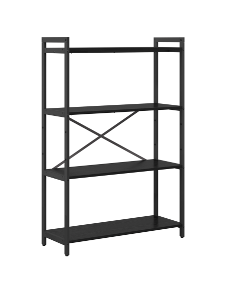 Libreria Rovere nero 80 x 30 x 118 cm Legno multistrato