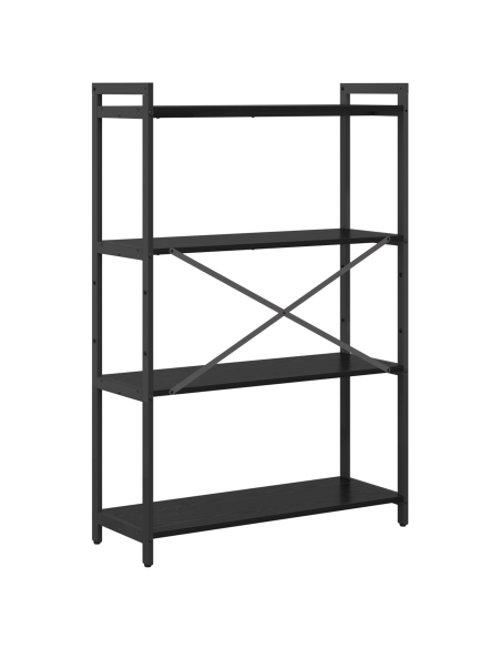 Libreria Rovere nero 80 x 30 x 118 cm Legno multistrato