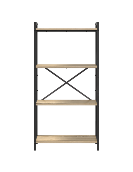 Libreria rovere sonoma 60 x 30 x 118 cm MDF e Acciaio
