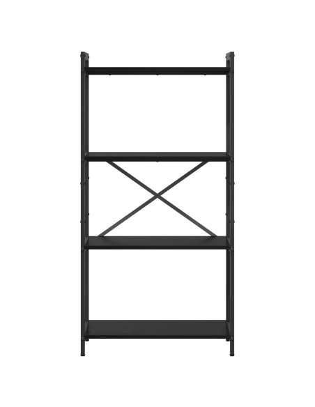 Libreria Rovere nero 60 x 30 x 118 cm Legno multistrato
