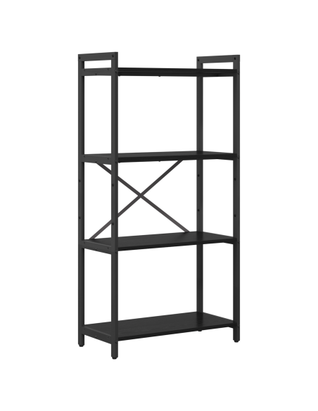 Libreria Rovere nero 60 x 30 x 118 cm Legno multistrato