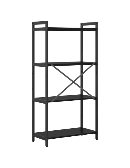 Libreria Rovere nero 60 x 30 x 118 cm Legno multistrato