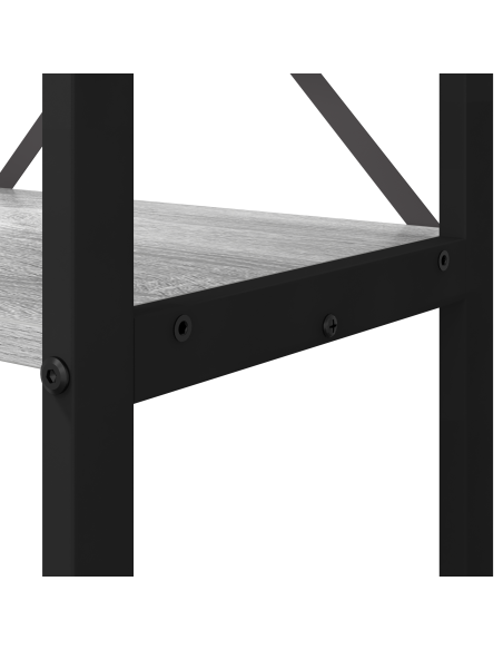 Libreria Grigio sonoma 60 x 30 x 188 cm Legno e acciaio