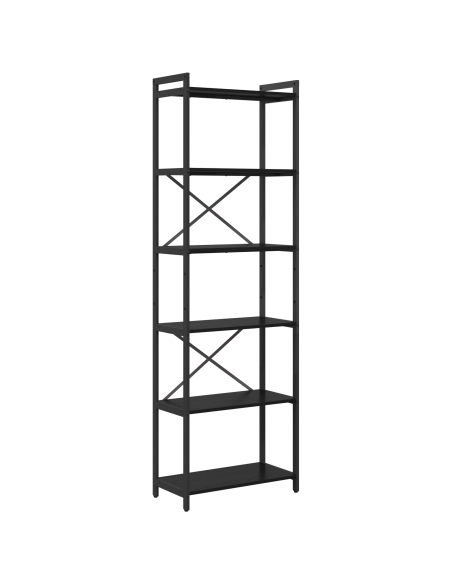 Libreria Rovere nero 60 x 30 x 188 cm Truciolare