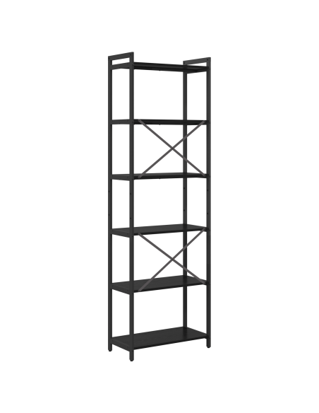 Libreria Rovere nero 60 x 30 x 188 cm Truciolare