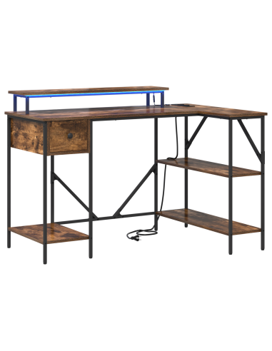 Scrivania Rovere fumé 120 x 79 x 86,5 cm Legno multistrato