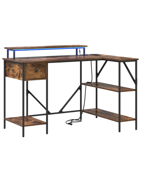 Scrivania Rovere fumo 120 x 79 x 86.5 cm Legno multistrato