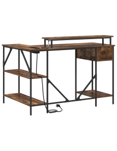 Scrivania Rovere fumé 120 x 79 x 86,5 cm Legno multistrato 2