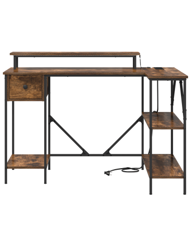 Scrivania Rovere fumé 120 x 79 x 86,5 cm Legno multistrato